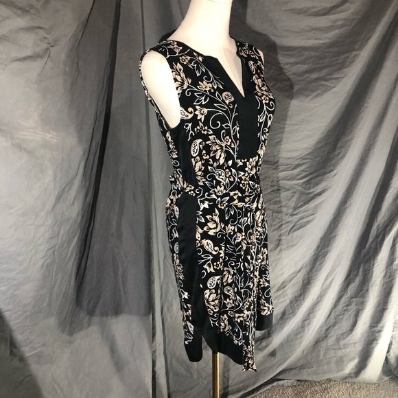 Ann Taylor Black and Cream Floral Dress - Picture 6 of 15